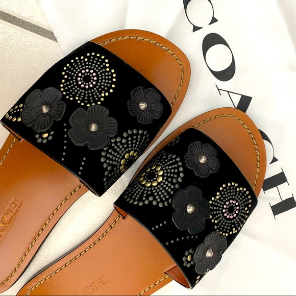 Coach Shoes - Coach Slide with Tea Rose Rivets